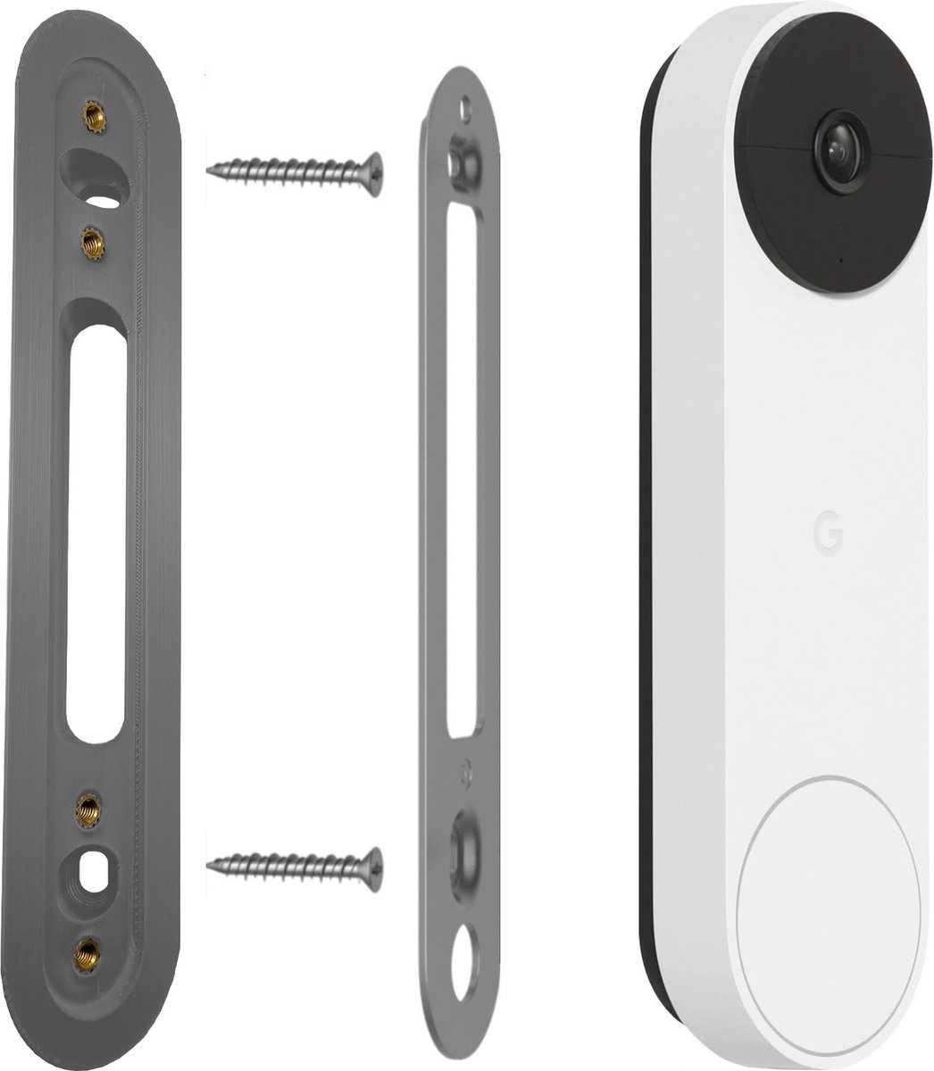 Grotere hoek dan origineel / 45 graden / Geschikt voor Google Nest Doorbell Battery / Spacegrijs / 3 jaar garantie / Gemaakt in NL / Bevestigingspunten getest door TÜV – foto 5