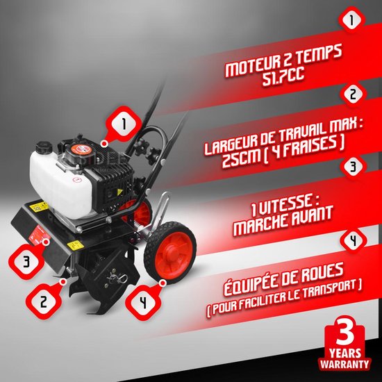 Husqvarna TR 348 Benzine Grondfrees - De Boer