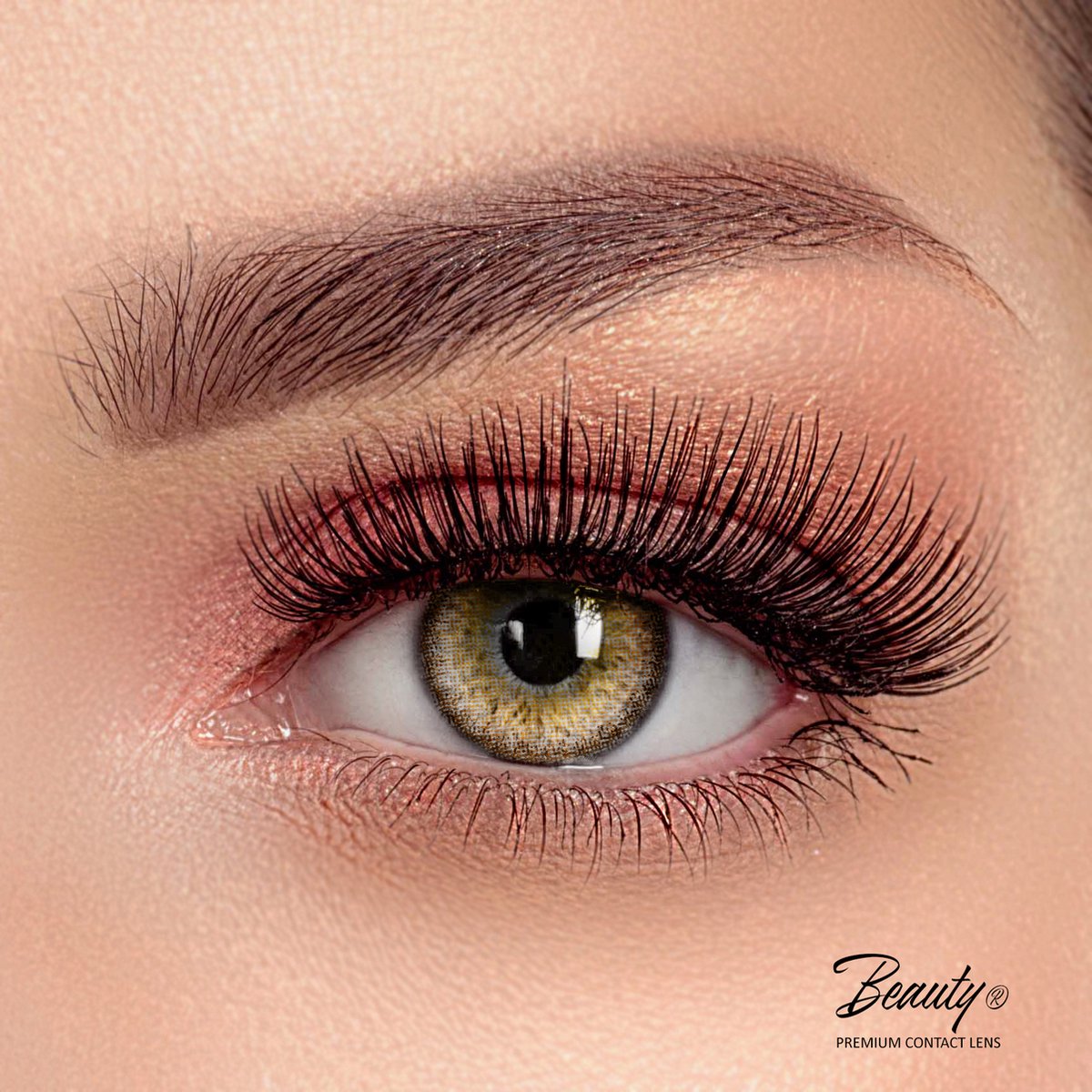 Beauty® kleurlenzen - London Brown - jaarlenzen met lenshouder - bruine contactlenzen
