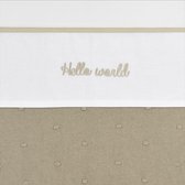 Meyco Hello World wieglaken - sand - 75x100cm