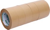 6 rollen papiertape 50 mm x 23 meter - Kraft tape - Plakband - Tape - Kraft papier - Verpakkingstape - 6 rollen - Bruin