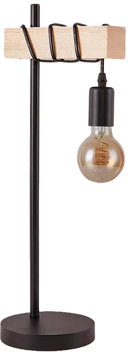 Tafellamp - Sfeerverlichting - Modern - Hout - Zwart - E27