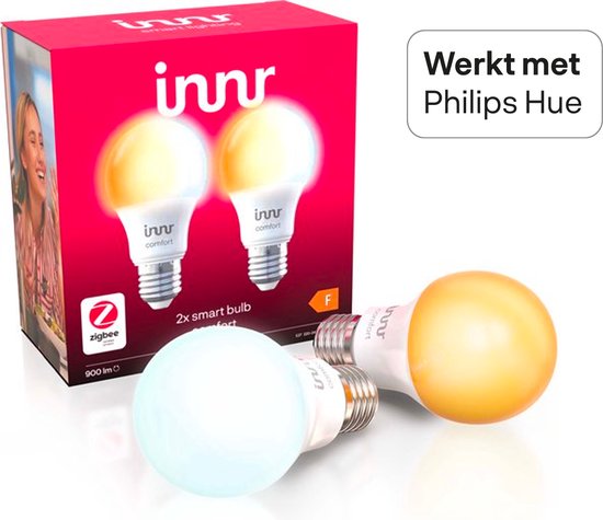 Baffle Vestiging subtiel Innr slimme lamp E27 ambiance white - werkt met Philips Hue* - warmwit tot  helder wit... | bol.com