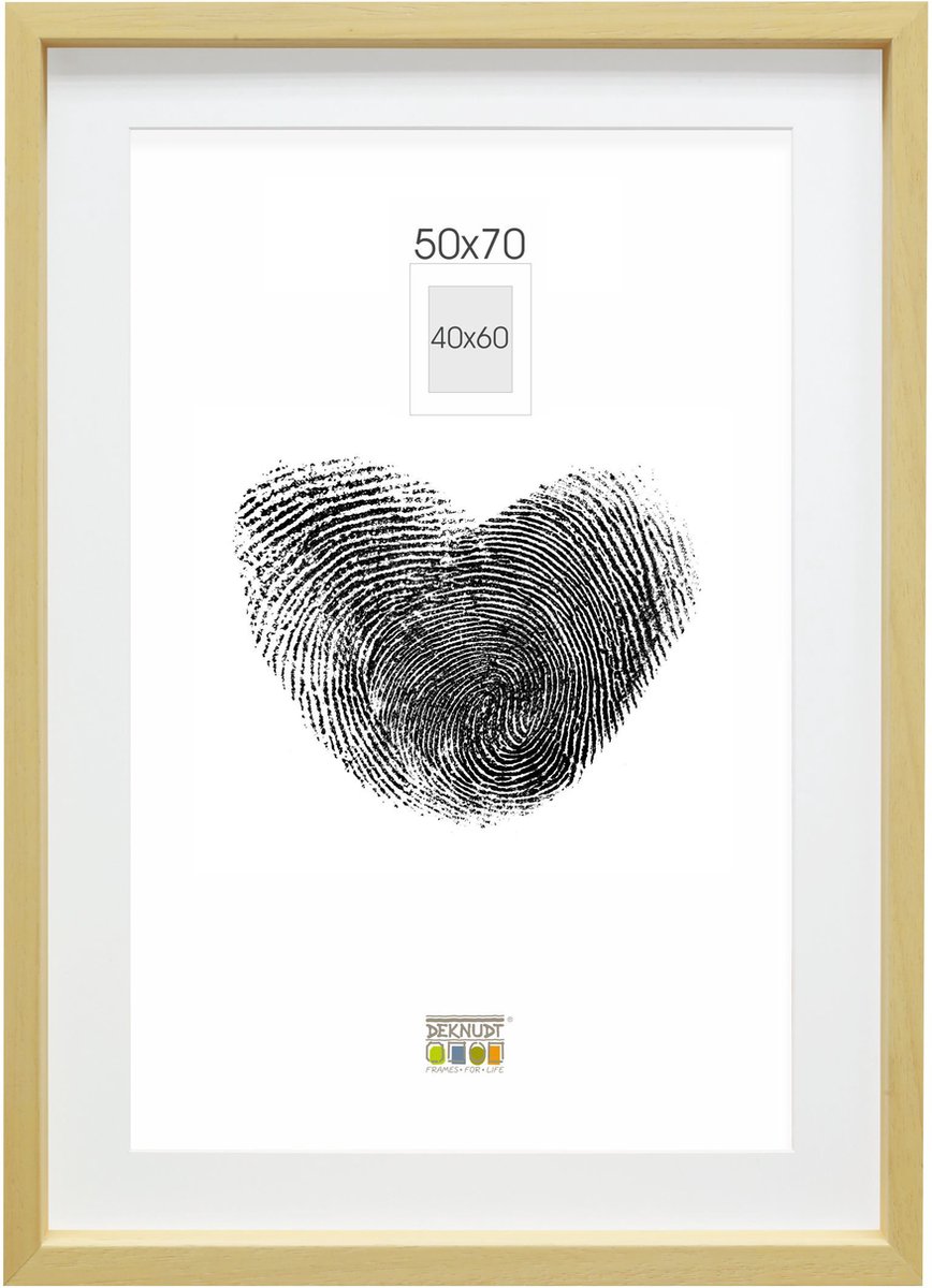 Deknudt Frames fotolijst - naturel - passe-partout - 40x60 / 50x70 cm