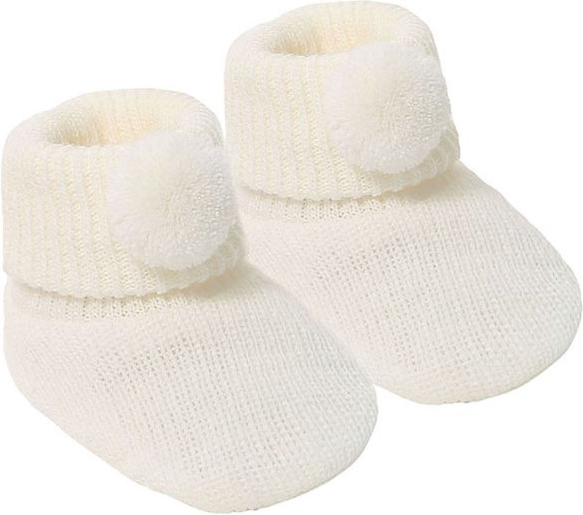 Soft Touch Babyslofjes Pompom 0-3 Maanden Unisex Off White S408 - softtouch