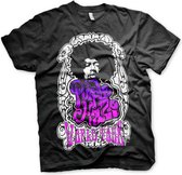 Jimi Hendrix Unisex Tshirt -L- Purple Haze World Tour Zwart