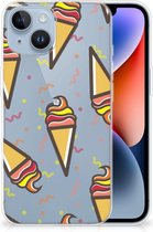 Silicone Back Case Geschikt voor iPhone 14 Hoesje Super als Cadeau voor Kleinzoon Icecream