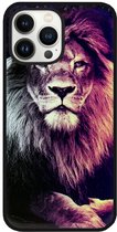 ADEL Siliconen Back Cover Softcase Hoesje Geschikt voor iPhone 14 Pro - Leeuw