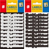 Peel off stickers - Hartelijk Gefeliciteerd - Zwart & Wit - 120 stuks