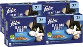 4x Felix - Elke Dag Feest Vis Selectie in Gelei Senior - Kattenvoer - 12x85g