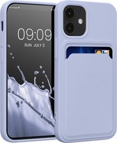 kwmobile telefoonhoesje geschikt voor Apple iPhone 12 mini - Hoesje met pasjeshouder - TPU case in lavendel