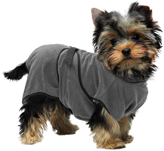 Royal Dry badjas voor huisdieren – Absorberende hondenbadjas – Extreem duurzaam en super zacht – Ruglengte 30 cm – Microfiber chenille – Geschikt voor honden en Puppy’s – Maat XS