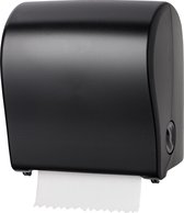 Handdoekroldispenser mini van kunststof van PlastiQline wit/zwart