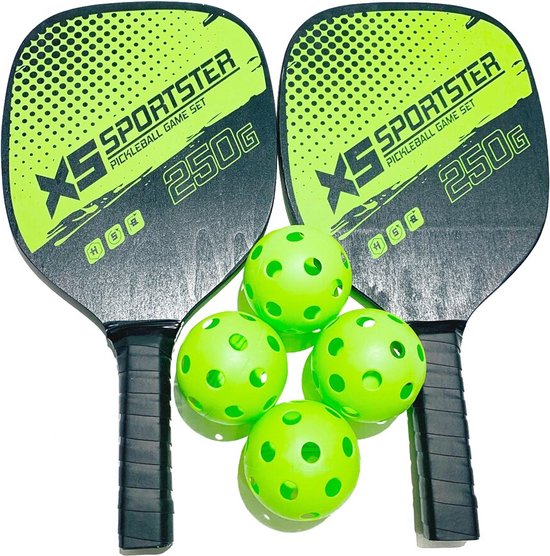 Raquette de pickleball Pickleball Set de 2 Raquettes et 2 boules de pickleball