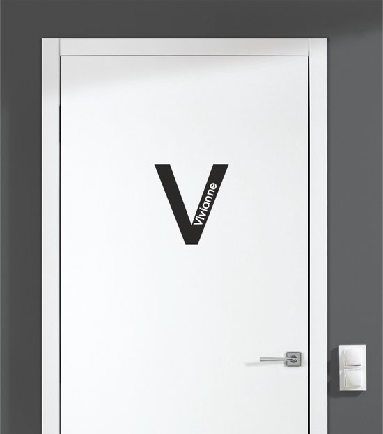 Sticker pour porte - Vivianne - Zwart 14x15
