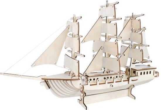Bouwpakket Zeilschip Driemaster- hout