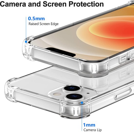 Coque Apple iPhone 14 Plus Transparente et Protecteur d'écran en Verres - Coque Arrière Hybride Antichoc