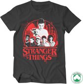 Stranger Things Heren Tshirt -XL- Distressed Zwart