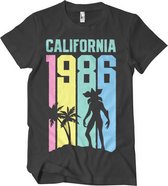 Stranger Things Heren Tshirt -S- California 1986 Zwart