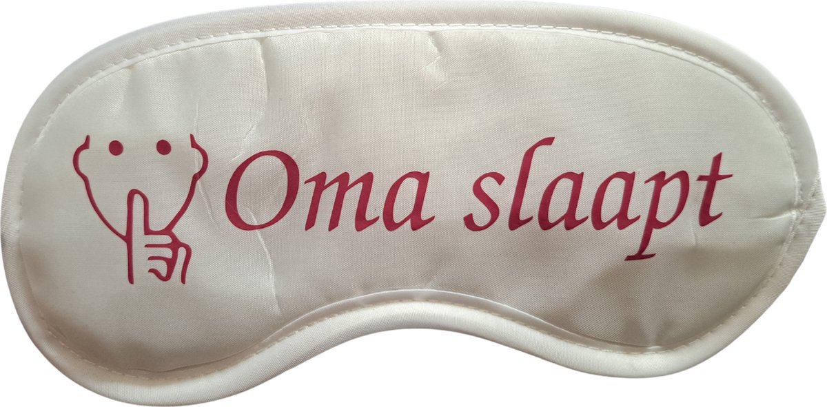 TWOA-Slaapmasker-Grappige tekst- Wit polyester- Oma slaapt