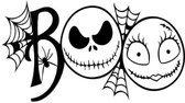 Sticker - Boo - Halloween - Feest Sticker - 30x20cm - WIT