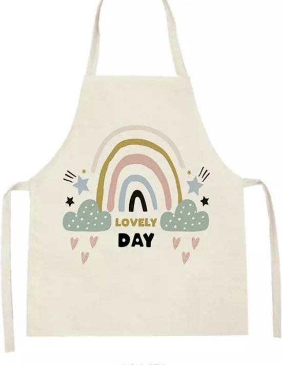 Tablier de cuisine Rainbow - Tablier de cuisine Rainbow - Tablier artisanal - Cadeau Sinterklaas - Enfants - 55 x 85 CM