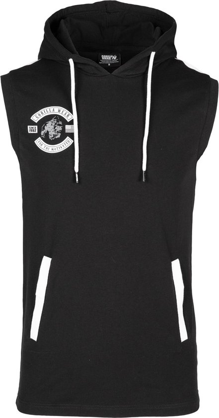 Gorilla Wear - Oswego S/L Hooded T-Shirt - Zwart - 4XL