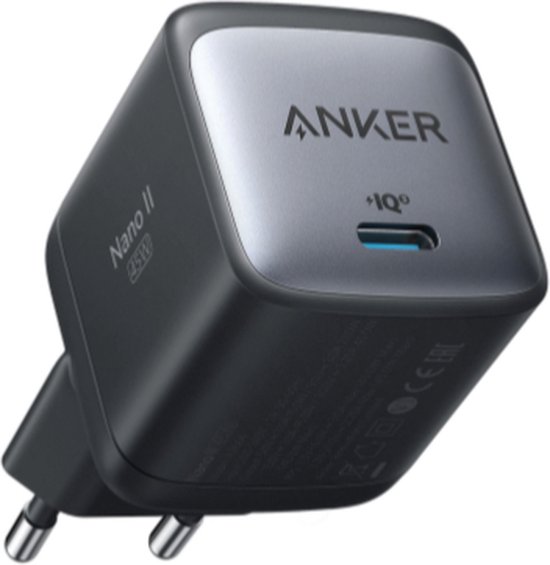 Anker Nano II 45W GaN Chargeur Rapide Compact Adaptateur USB-C Zwart |  bol.com