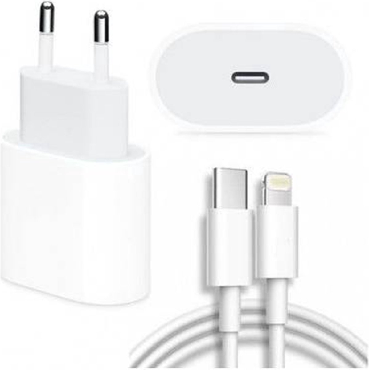 Chargeur Cable USB?C+ Adaptateur 20W Rapide Pour iPhone 13/12/11