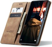 Hoesje geschikt voor Xiaomi Redmi Note 11 - Book Case Leer Slimline Bruin