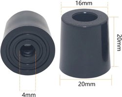 Rubberen voetjes | 1 stuk | 20x16x20mm | Rubber | Onderzetters | Rubber dopje | Meubelonderzetter | Trillingsdempers | Antislip | Deurstopper | FSW-Products