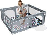 INSMA Speelbox - Baby Grondbox - 200cm x 180cm x 66cm Kruipbox - Baby Playpen - Kinderbox - Grijs