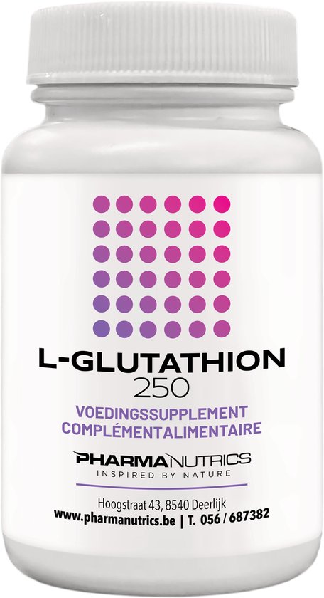 L-GLUTATHION 30 V-CAPS PHARMANUTRICS // L-GLUTATHION 250 MG// ANTI-OXIDANT // DETOX //LEVER//VOEDINGSSUPPLEMENT