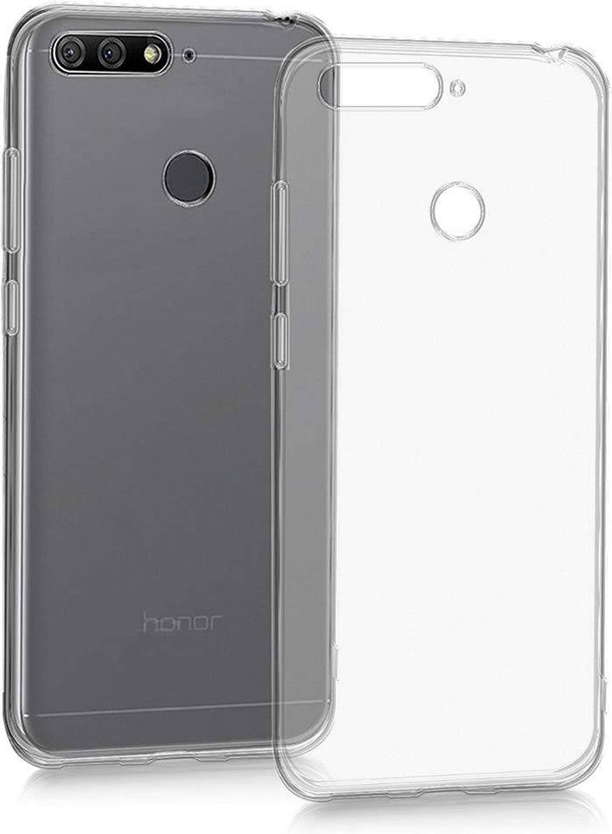 Shock Proof Case - Telefoonhoesje - Doorzichtig Hoesje voor Huawei Honor 7A - Transparant Wit