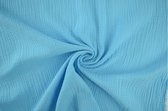 10 meter double gauze - Aqua blauw - 100% katoen
