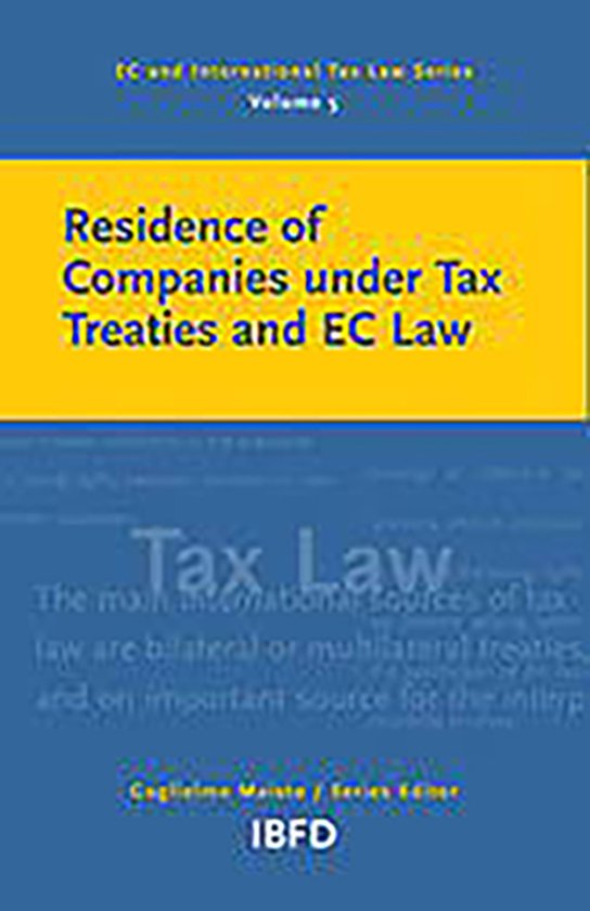Residence of Companies under Tax Treaties and EC Law - cover