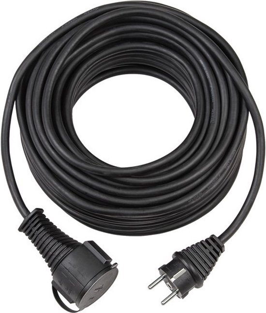 Rallonge électrique Blanche 1 Mètre - 16A, 3680W Max, 3 Conducteurs (avec Protection Enfant)