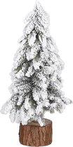 House of Seasons Kerstboom - H35 x Ø13 cm - Groen Frosted