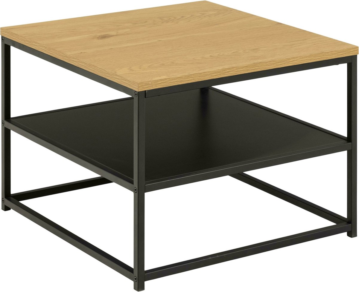 Bendt Salontafel 'Ture' Eiken en metaal, 55 x 55cm