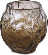 Waxinelicht glas large goudgeel - set van 2