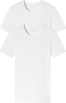 SCHIESSER 95/5 T-shirts (2-pack) - O-hals - wit - Maat: M