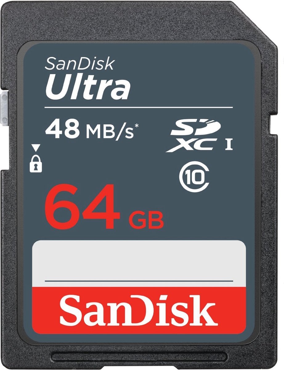 Sandisk ULTRA 64GB SDHC Class 10 flashgeheugen