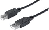 Manhattan 333382 câble USB 3 m USB 2.0 USB A USB B Noir