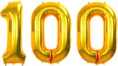 Ballon Feuille Numéro 100 Ans Or Anniversaire Décoration Hélium Numéro Ballons Décoration De Fête Avec Paille - 86cm