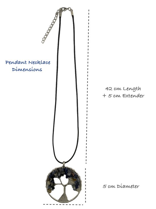 ASTRADAVI Collier pendentif en cristal Arbre de Life - Arbre de vie Pierres précieuses en cristal Chakra à Énergie positive - Cristaux Wit avec cordon en cuir végétalien Zwart