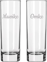 Gegraveerde longdrinkglas 22cl Muoike & Omke