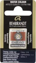 Rembrandt water colour napje Transparant Oxide Red (378)