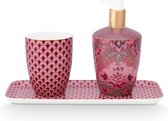 Pip Studio - Badkamer Accessoires Set - Donker Roze