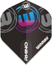 WINMAU - Rhino Logo Zwart, Grijs en Blauw Dartvluchten - 1 set per pakket (3 dartvluchten in totaal)