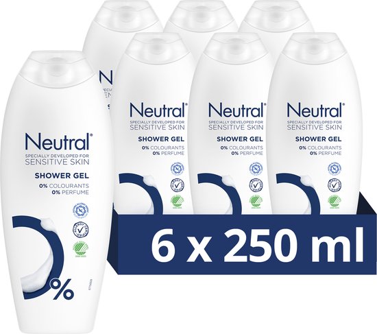 Neutral Sensitive Skin Douchegel - 6 x 250 ml - Voordeelverpakking